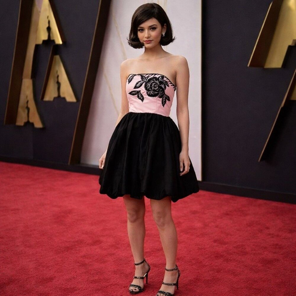 Betsey Johnson Strapless Y2K Dress Short Mini Cocktail Party Women Pink S